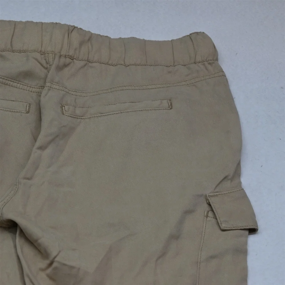 True Religion L Khaki Vented Cuff Slim Pull On Cargo Womens Pants